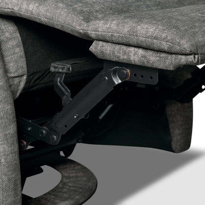 Jeffry 30.3 Fauteuil inclinable pivotant et coulissant en tissu velours - Gris | Fauteuil pivotant, coulissant et inclinable Jeffry de 30,3 po en tissu de velours - gris