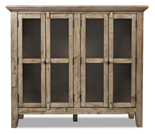 Rocco 48 4-Door Accent Cabinet - Natural Wood|Armoire décorative Rocco de 48 po avec 4 portes - bois naturel
