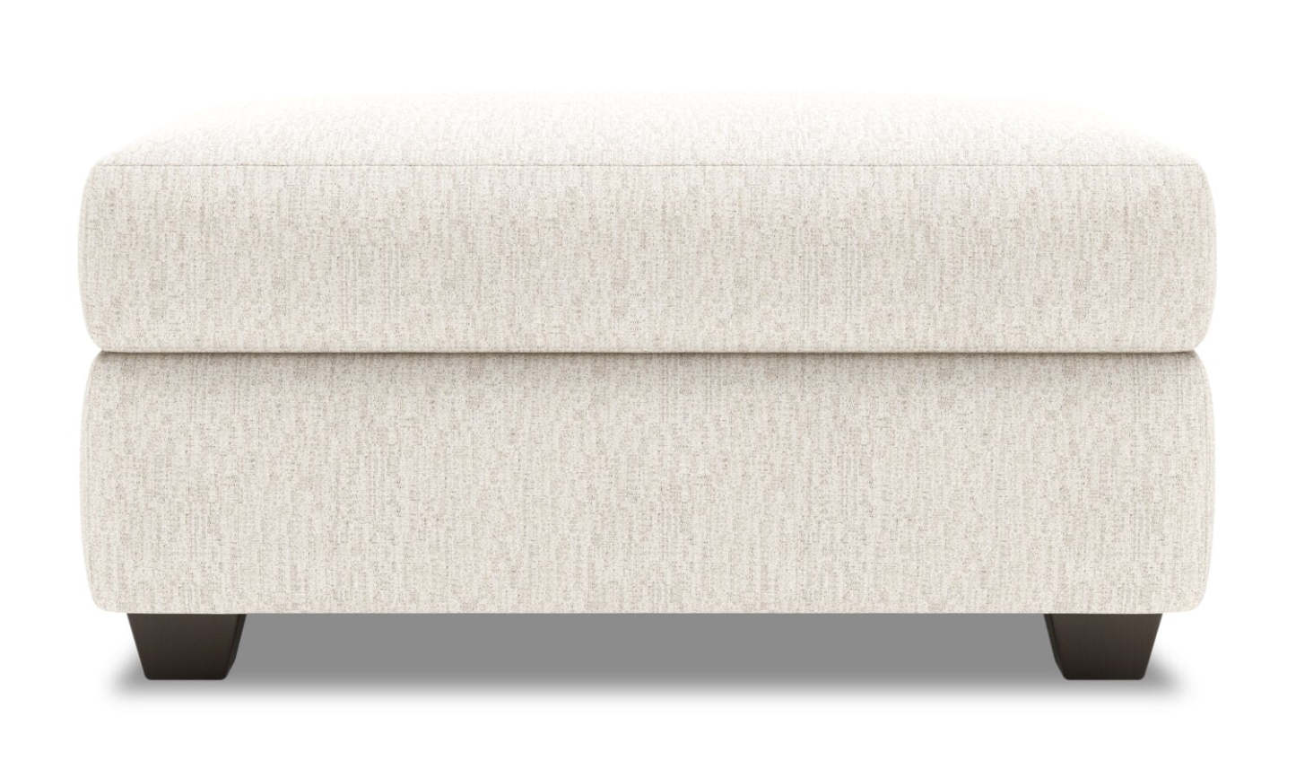 Fabriqué au Canada Pouf de rangement personnalisable The Trunk 39 en tissu de chenille - Beige de luxe Sable | Pouf de rangement The Trunk de Sofa Lab de 39 po fabriqué au Canada en tissu chenille - beige de luxe Sable | TRUN3093