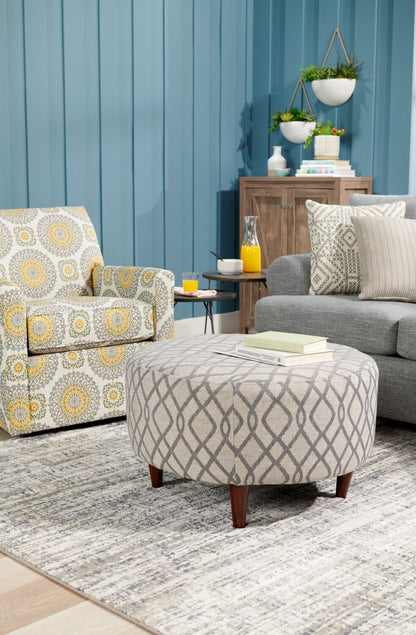 Pouf The Curve 31 en tissu, fabriqué au Canada par Sofa Lab (CURV1153) | Personnalisable