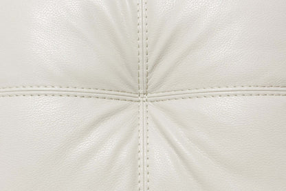 Fabriqué au Canada, canapé sectionnel de gauche Addison 2 pièces en tissu d’apparence cuir avec coussins de siège amovibles - beige