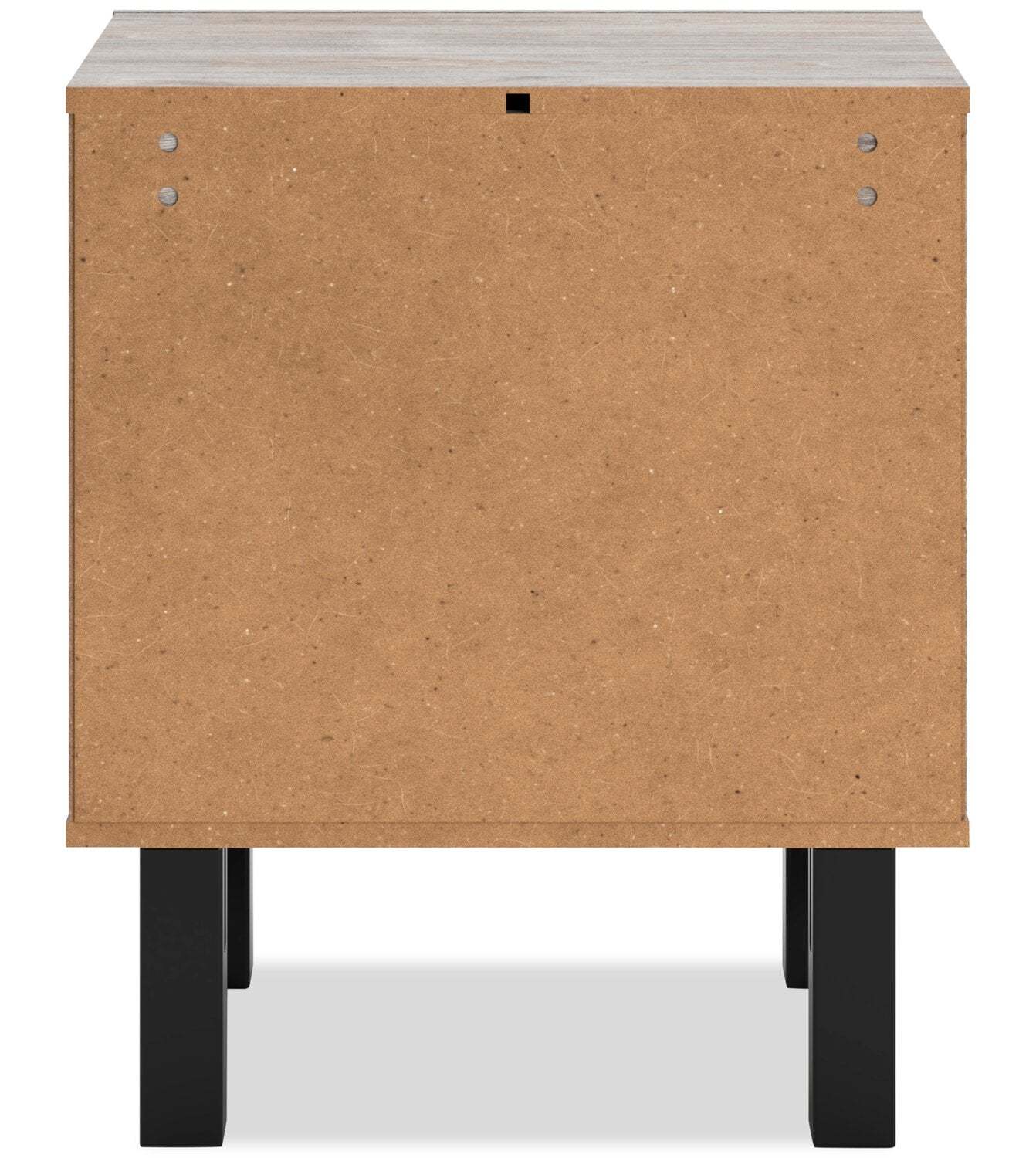 Table de chevet Zen à 2 tiroirs avec ports de charge intégrés, 21,3 L x 25 H - Gris | Table de nuit Zen de 21,3 po (L) x 25 po (H) à 2 tiroirs avec ports de recharge intégrés - gris