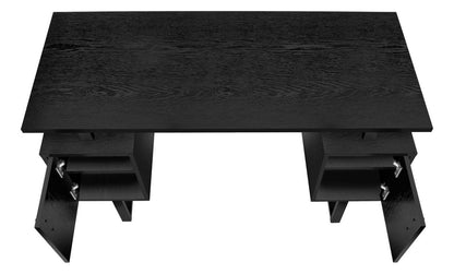 Bureau Rafa 47.75 avec 2 armoires de rangement - Noir|Bureau Rafa de 47,75 po avec 2 armoires de rangement - noir