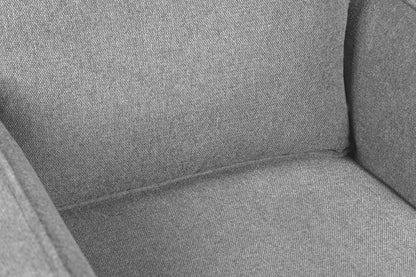 Fauteuil Kassia de Kort & Co. de 40,9 po en tissu d’apparence lin avec base et pattes en bois - gris