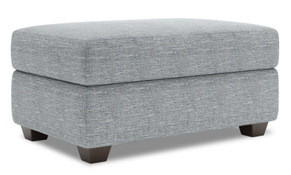 Fabriqué au Canada Pouf de rangement personnalisable Sofa Lab The Trunk 39 en tissu d’apparence lin - gris Luna Pewter | Pouf de rangement The Trunk de Sofa Lab de 39 po fabriqué au Canada en tissu d’apparence lin - gris Luna Pewter | TRUN2291
