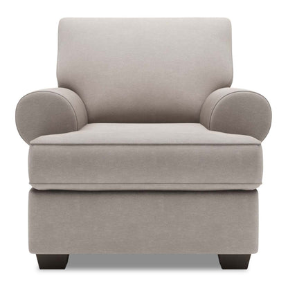 Fauteuil Roll de Sofa Lab de 42 po fabriqué au Canada en tissu d’apparence lin avec accoudoirs enroulés - gris Pax Slate | RO303049