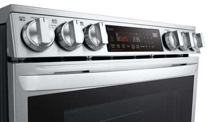 Cuisinière électrique intelligente LG de 6,3 pi³ avec friture à air et convection ProBake Convection® - Acier inoxydable résistant aux taches…
