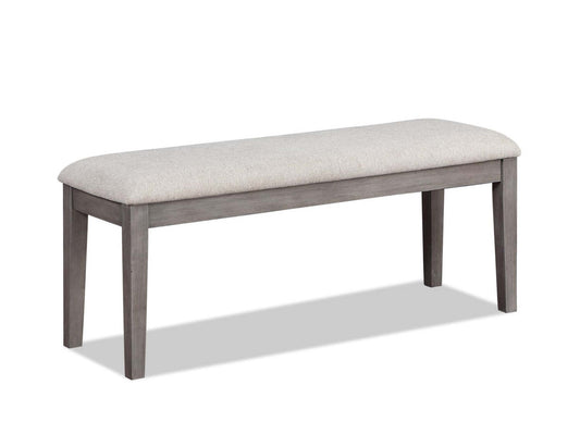 Banc de salle à manger Krew avec tissu en polyester, 48 W - Gris | Banc de salle à manger Krew de 48 po (L) en tissu de polyester - gris