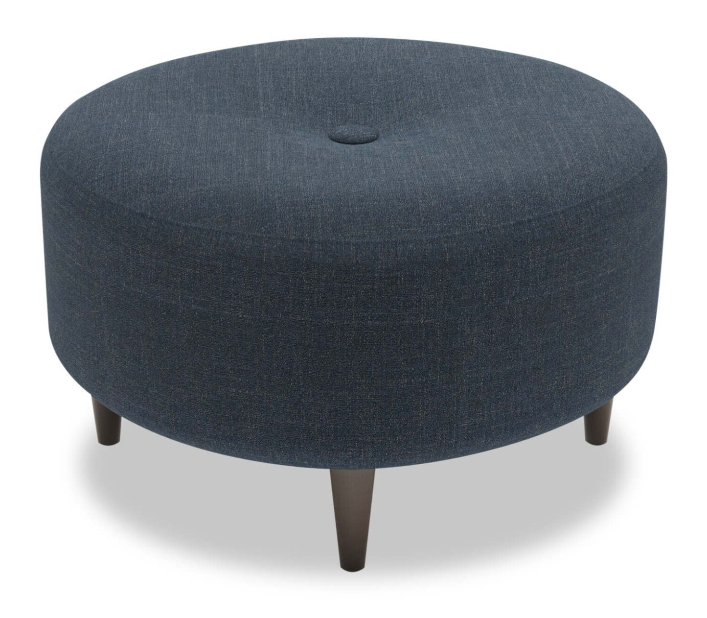 Fabriqué au Canada Sofa Lab personnalisable Pouf The Curve 31 en tissu d'apparence lin - Luna Sailor Blue | Pouf The Curve de Sofa Lab de 31 po fabriqué au Canada en tissu d'apparence lin - bleu Luna Sailor | CURV2491