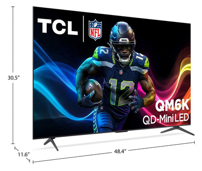TCL 55 QM6K QD-Mini LED QLED 4K UHD Smart Google TV (55QM6K) | Téléviseur intelligent QLED TCL QM6K UHD 4K de 55 po avec Google TVMC et mini DEL QD (55QM6K)