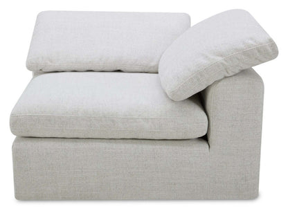 Canapé sectionnel à inclinaison électrique modulaire Sky 5 pièces en tissu avec coussins amovibles en couette et plumes - blé Nathan