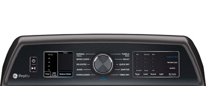 Sécheuse électrique Profile de 7,4 pi³ avec lien à la laveuse - PTD70EBMTDG | Profile 7.4 Cu. Ft. Electric Dryer with Washer Link - PTD70EBMTDG