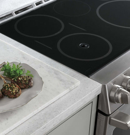 Cuisinière intelligente électrique Café de 5,7 pi³ avec caméra dans le four et capteur sur la surface - Acier inoxydable - CHS…