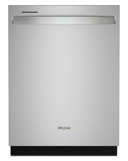 Lave-vaisselle Whirlpool 24 50 dBA encastrable à commande supérieure - Acier inoxydable résistant aux empreintes digitales - WDT74… | Lave-vaisselle encastré Whirlpool de 24 po et de 50 dBA avec commandes sur le dessus - acier inoxyda…