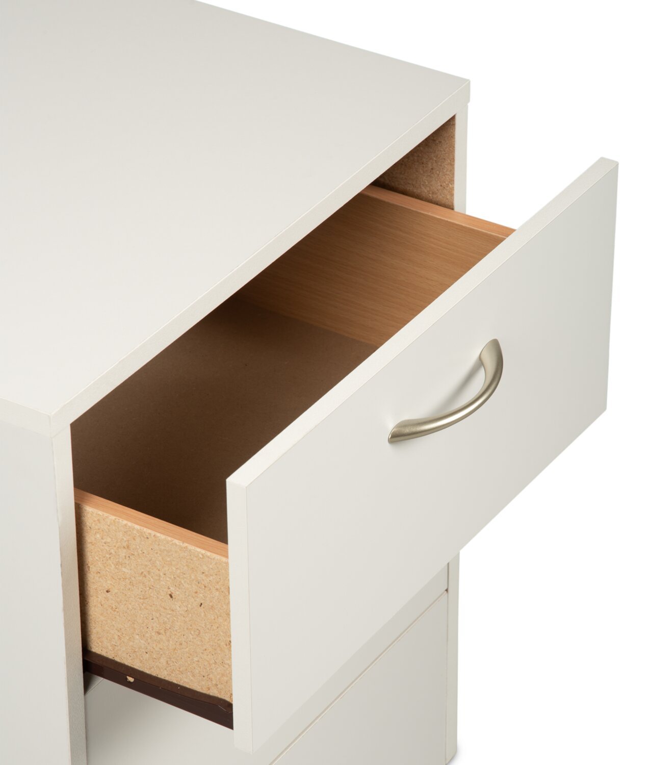 Table de nuit Arlo à 2 tiroirs, 18,3 po (L) x 22 po (H), fabriquée au Canada - blanche