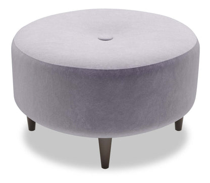 Fabriqué au Canada Sofa Lab personnalisable Pouf en tissu velours The Curve 31 - Gris granite | Pouf The Curve de Sofa Lab de 31 po fabriqué au Canada en tissu de velours - gris Granite Grey | CURV3388