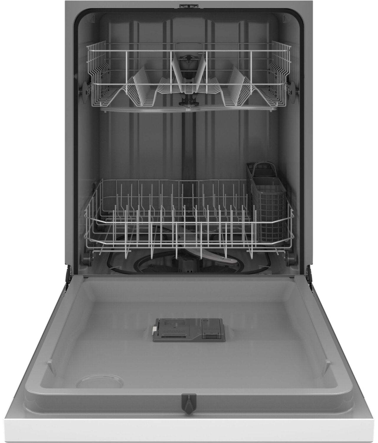 GE 24 59 dBA Built-In Front-Control Dishwasher with Piranha Hard Food Disposer - White - GDF510PGRW… | Lave-vaisselle encastré GE de 24 po et de 59 dBA avec commandes à l’avant et broyeur d’aliments soli…