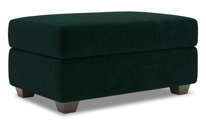 Fabriqué au Canada Pouf de rangement personnalisable The Trunk 39 en tissu de velours - vert Hunter Green | Pouf de rangement The Trunk de Sofa Lab de 39 po fabriqué au Canada en tissu de velours - vert Hunter Green | TRUN3488