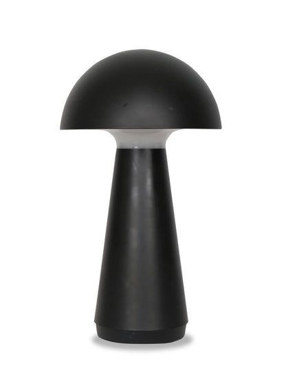 Lampe de table portative intérieure/extérieure moderne en acrylique de 11 po en hêtre avec port USB - Noir | Lampe de table pour l'intérieur et pour l'extérieur moderne portable Hêtre de 11 po en acrylique avec port USB - noire