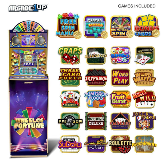 Arcade1Up Wheel of Fortune Casinocade Deluxe Arcade Game Cabinet | Borne d'arcade Wheel of Fortune Casinocade Deluxe de Arcade1UP