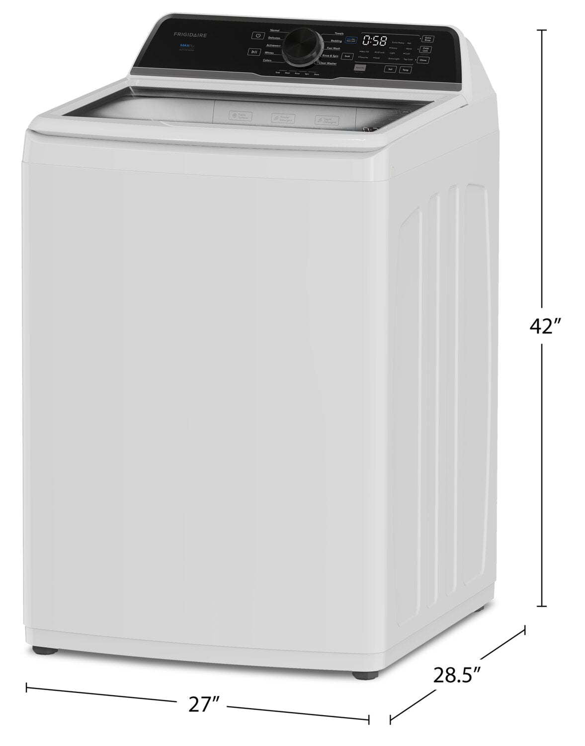 Frigidaire 5.1 Cu. Ft. Top-Load Washer - White - FLVW7523BW | Laveuse Frigidaire à chargement par le haut de 5,1 pi³ - blanche - FLVW7523BW