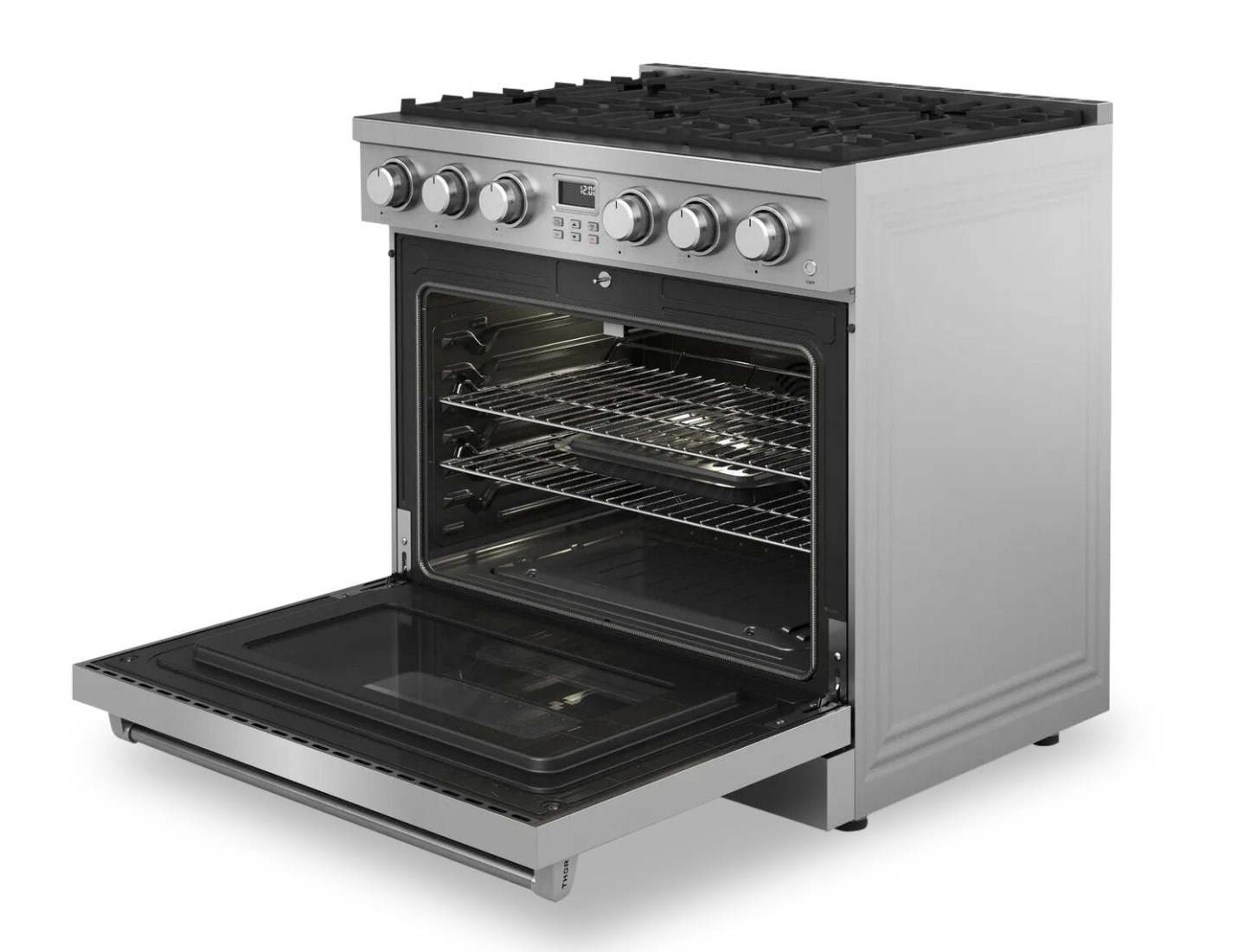 Thor Cuisine 6 Cu. Fort. Cuisinière à gaz professionnelle - ARG36 | Cuisinière à gaz professionnelle Thor Kitchen de 6 pi³ - ARG36 | ARG360SS