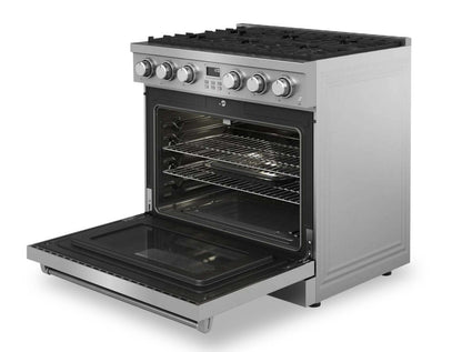 Thor Cuisine 6 Cu. Fort. Cuisinière à gaz professionnelle - ARG36 | Cuisinière à gaz professionnelle Thor Kitchen de 6 pi³ - ARG36 | ARG360SS