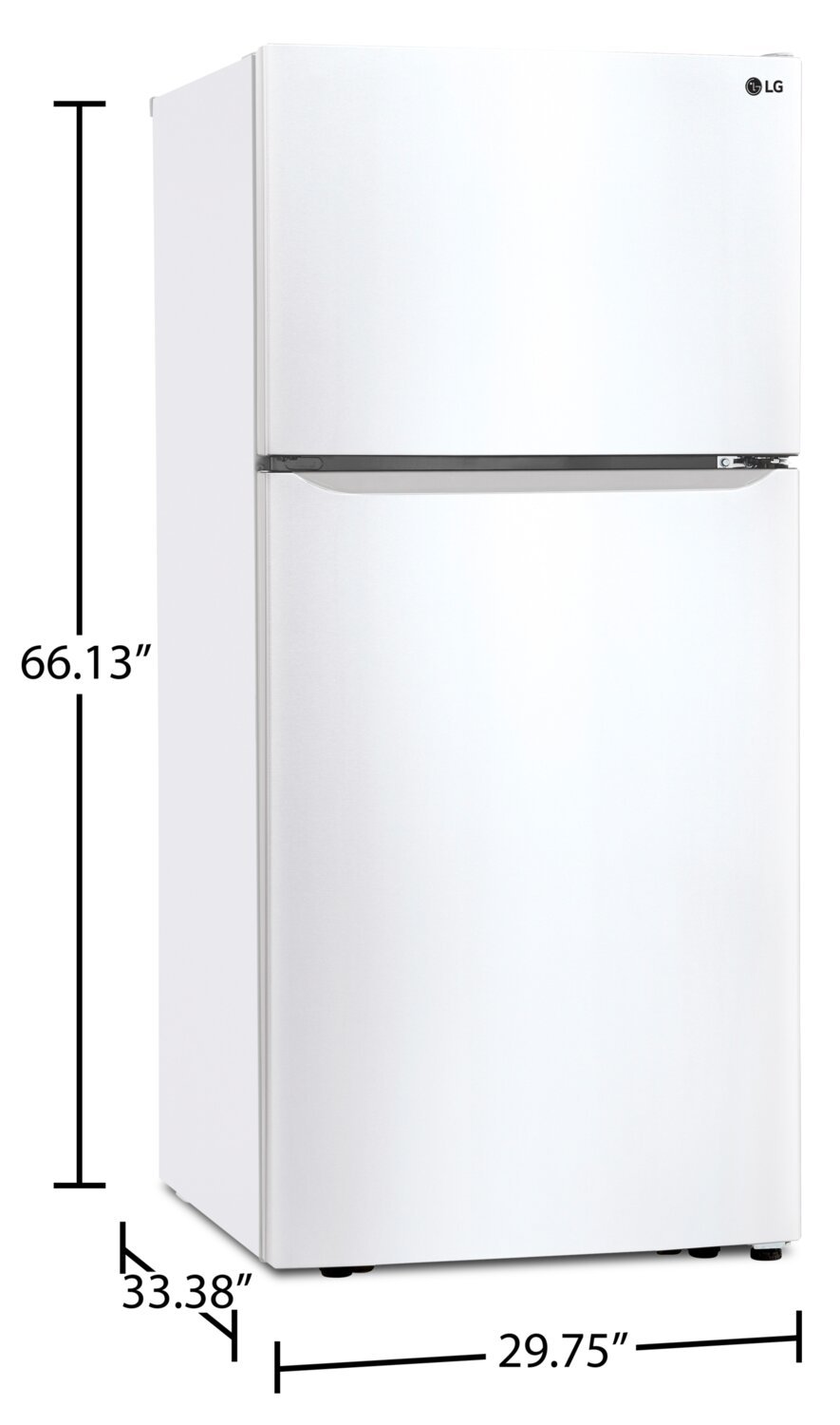 Réfrigérateur LG de 30 20 pi³ à congélateur supérieur - blanc - LTCS20020W | LG 30 20 Cu. Fort. Réfrigérateur à congélateur supérieur - Blanc - LTCS20020W