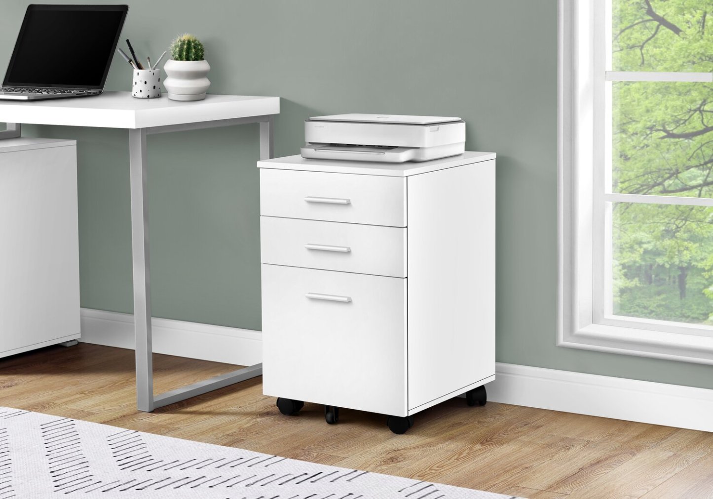 Clayton 15,75 3-Drawer Classeur - Blanc|Classeur Clayton de 15,75 po à 3 tiroirs - blanc
