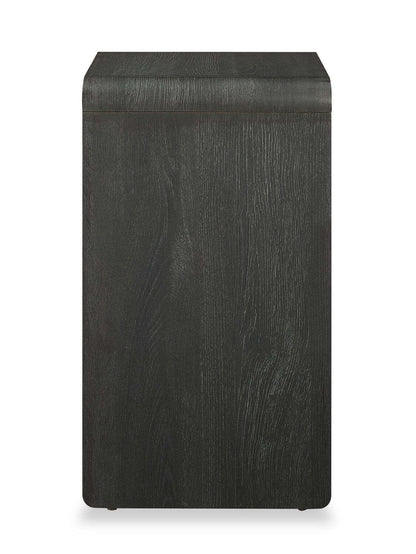 Table de chevet Odin avec étagère de rangement, 18 L x 25,75 H - Noir | Table de nuit Odin de 18 po (l) x 25,75 po (H) avec tablette de rangement - noire