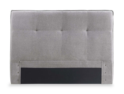 Tête de lit rembourrée Amos en tissu gris, touffetée - Queen Size | Tête de lit rembourrée Amos en tissu gris capitonné - format grand lit