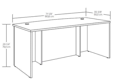 Affirm 71.10 Commercial Grade Office Desk - Hudson Elm|Bureau Affirm de 71,10 po de qualité commerciale - orme Hudson