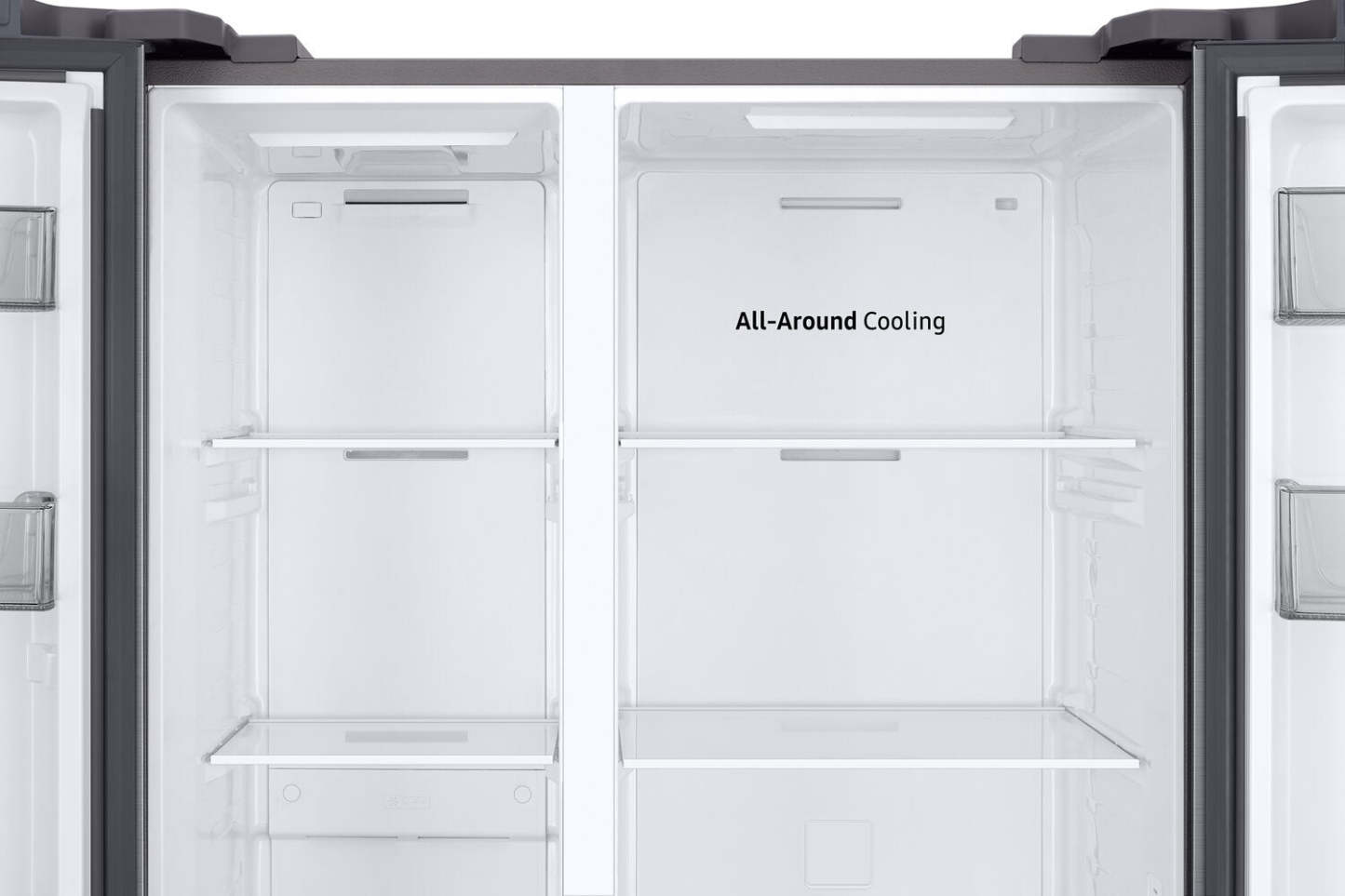 Réfrigérateur Samsung de 20,5 pi3 et 36 po de profondeur comptoir à compartiments juxtaposés avec technologie SpaceMax - RS20DG4000M9AA | Samsung 36 20.5 Cu. Ft. Counter-Depth Side by Side Refrigerator with SpaceMax Technology - RS20DG4000M9AA