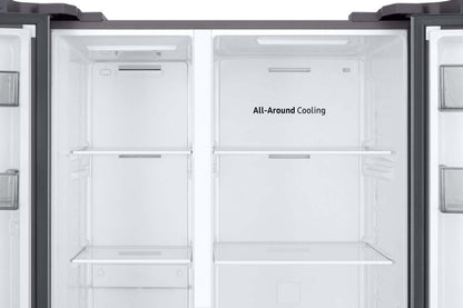Réfrigérateur Samsung de 20,5 pi3 et 36 po de profondeur comptoir à compartiments juxtaposés avec technologie SpaceMax - RS20DG4000M9AA | Samsung 36 20.5 Cu. Ft. Counter-Depth Side by Side Refrigerator with SpaceMax Technology - RS20DG4000M9AA