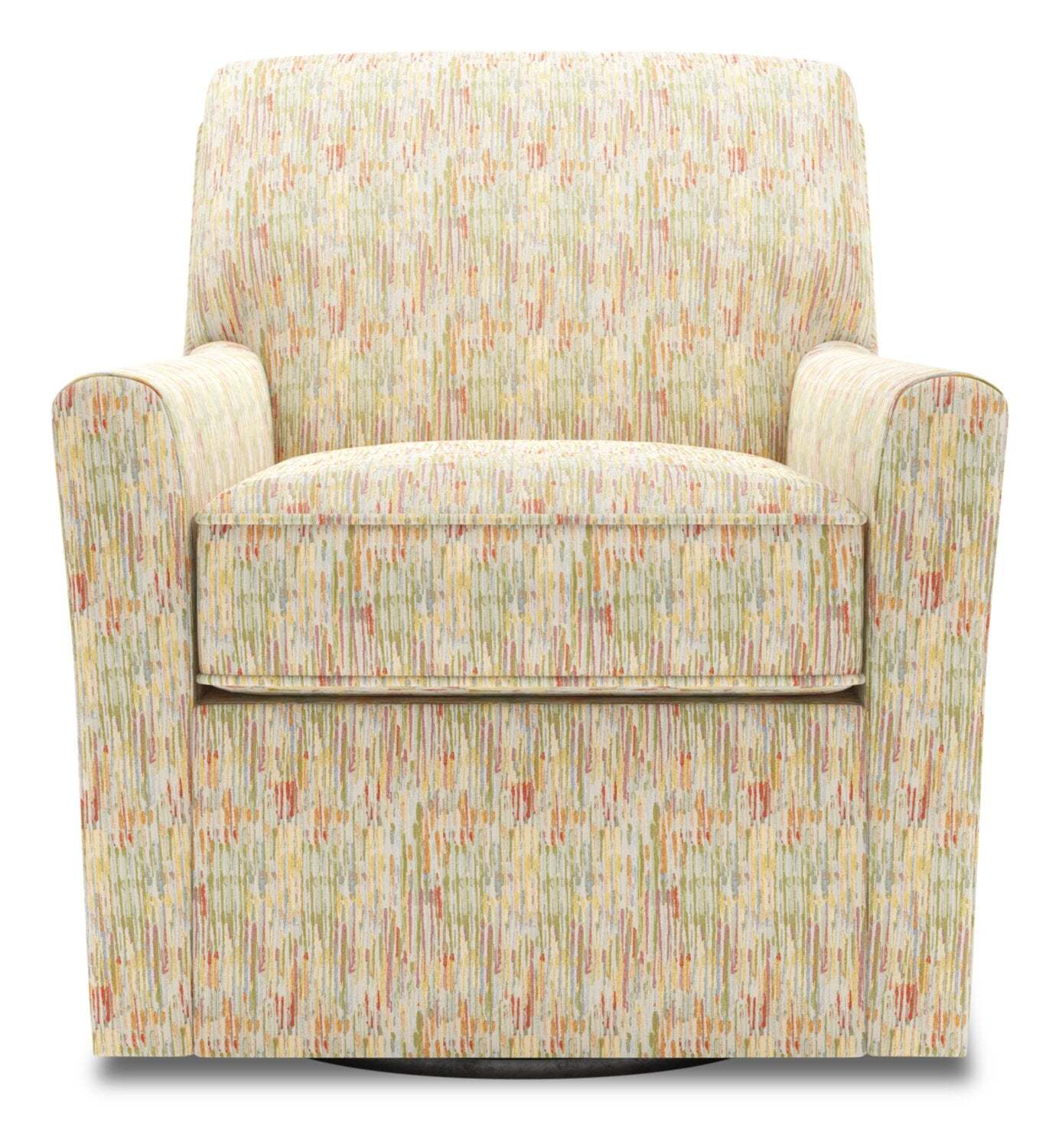 Fauteuil d’appoint pivotant personnalisable Sofa Lab de 31 po fabriqué au Canada en tissu - Garden multicolore | SWIV1141