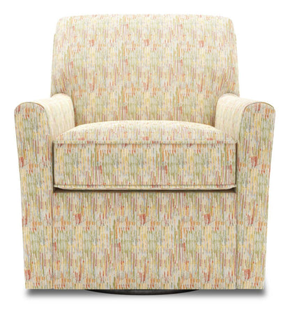 Fauteuil d’appoint pivotant personnalisable Sofa Lab de 31 po fabriqué au Canada en tissu - Garden multicolore | SWIV1141