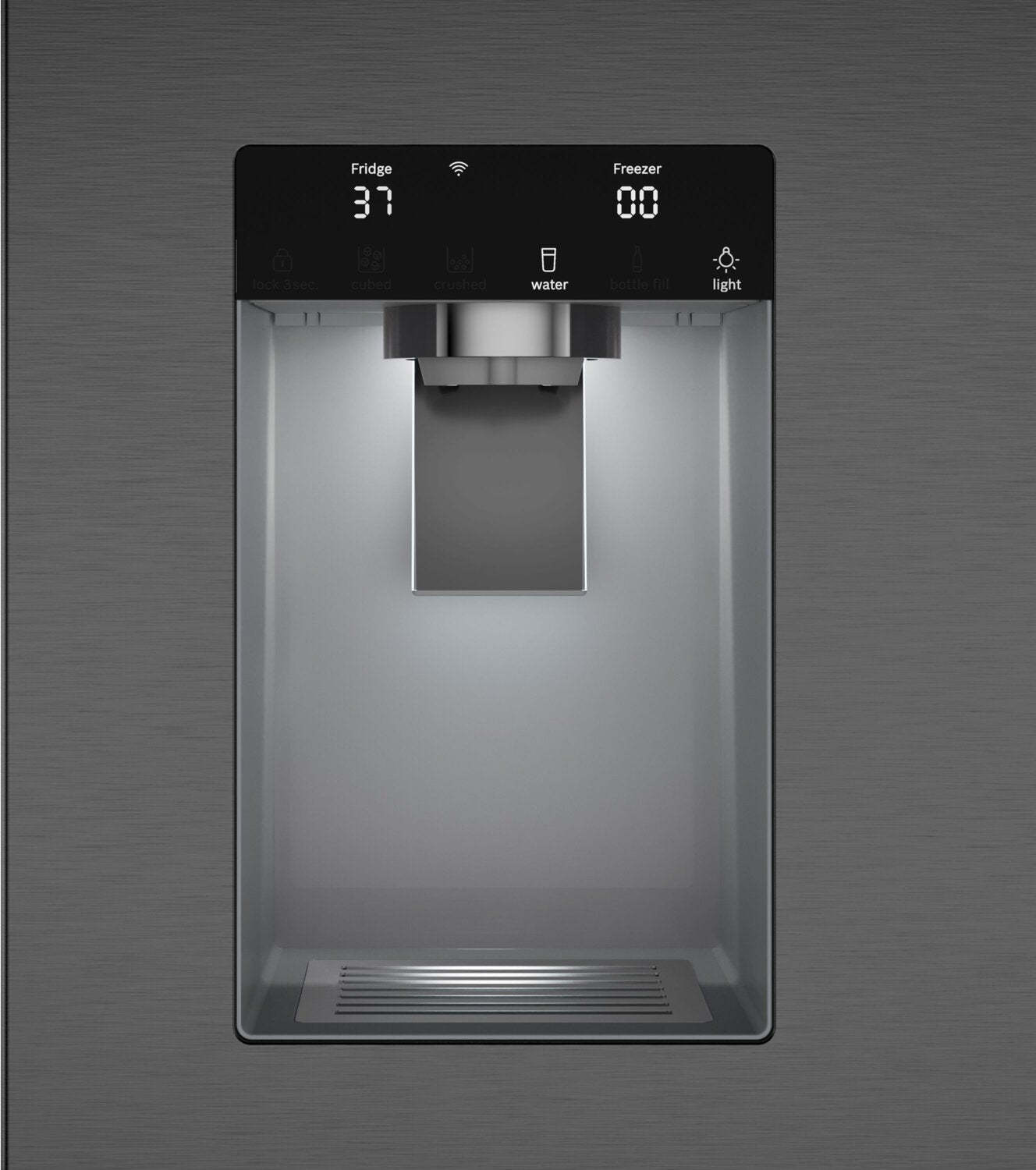 Bosch Série 500 36 26 Cu. Fort. Réfrigérateur à portes françaises - Acier inoxydable noir - B36FD52SNB | Réfrigérateur Bosch Série 500 de 36 po et de 26 pi3 à portes françaises - acier inoxydable noir - B36FD52SNB | B36FD52B