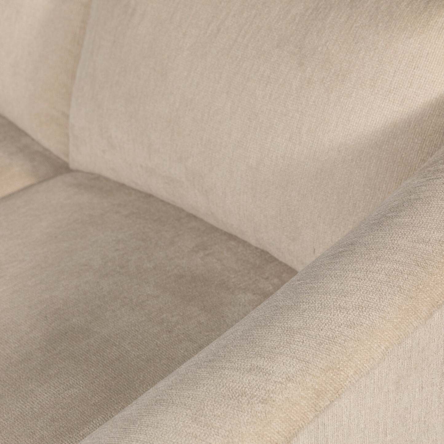 Canapé sectionnel Envy 3 pièces en tissu chenille - Beige amande | Canapé sectionnel Envy 3 pièces en tissu chenille - beige amande