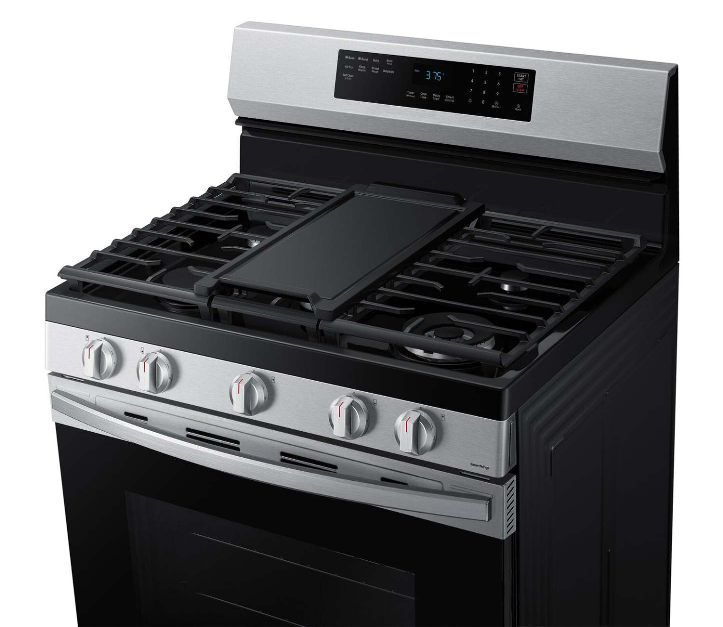 Cuisinière intelligente à gaz amovible Samsung de 6 pi³ avec friture à air - acier inoxydable - NX60A6511SS/AA | Samsung 6 Cu. Ft. Smart Gas Free Standing Range with Air Fry - Stainless Steel - NX60…