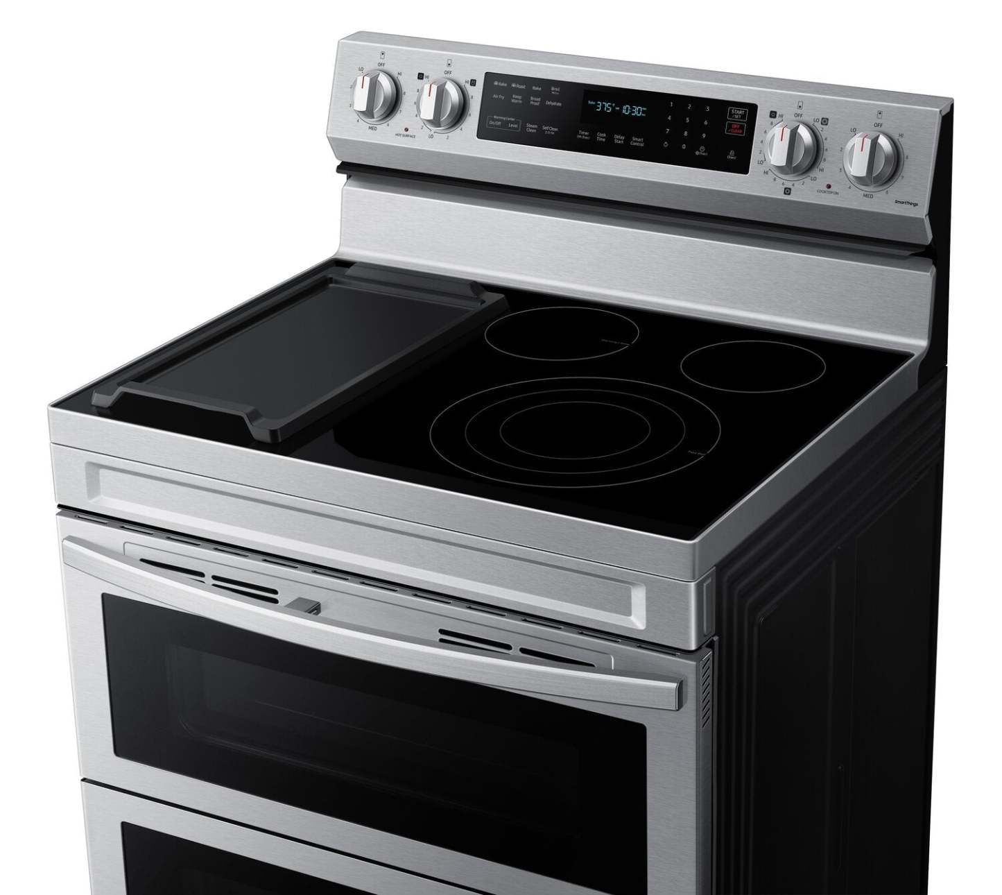 Cuisinière électrique intelligente amovible Samsung de 6,3 pi³ avec friture à air - acier inoxydable - NE63A6751SS/…