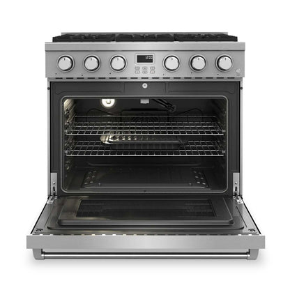 Thor Cuisine 6 Cu. Fort. Cuisinière à gaz professionnelle - ARG36 | Cuisinière à gaz professionnelle Thor Kitchen de 6 pi³ - ARG36 | ARG360SS