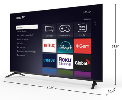 Téléviseur intelligent Roku RCA 58 4K | Téléviseur intelligent RCA 4K de 58 po avec Roku TVMC