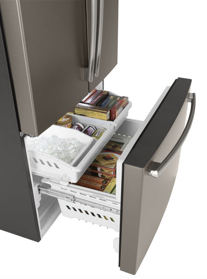 Réfrigérateur GE de 36 po et de 27 pi³ à portes françaises - ardoise - GNE27JMMES | GE 36 27 Cu. Fort. Réfrigérateur à portes françaises - Ardoise - GNE27JMMES