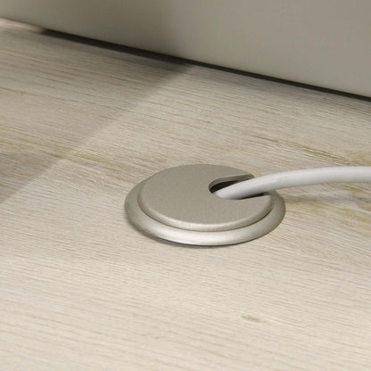 Kyree 59.06 Bureau de direction avec 4 tiroirs – Châtaignier crayeux | Bureau de direction Kyree de 59,06 po à 4 tiroirs - marron blanc