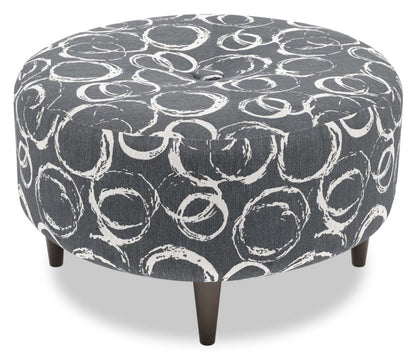 Pouf The Curve 31 en tissu, fabriqué au Canada par Sofa Lab (CURV1163) | Personnalisable