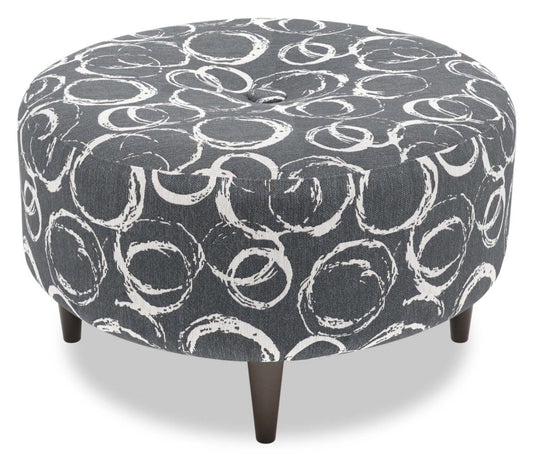 Pouf The Curve 31 en tissu, fabriqué au Canada par Sofa Lab (CURV1163) | Personnalisable