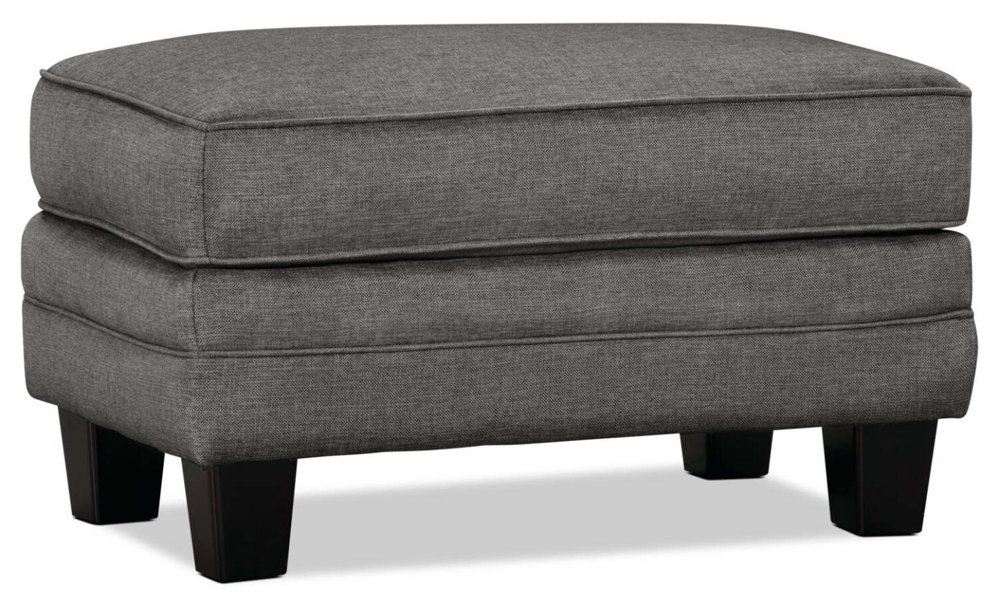 Made in Canada Tula 35 Fabric Ottoman - Steel Grey | Pouf Tula de 35 po fabriqué au Canada en tissu - gris acier