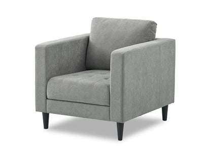 Chaise en tissu Metro 32 avec coussin de siège capitonné et coussin de dossier réversible - Gris | Fauteuil Metro de 32 po en tissu avec coussin de siège capitonné et coussin de dossier réversible - gris