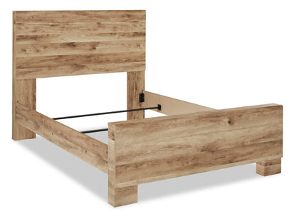 Tête de lit à panneau Derekson, Naturel - Pleine grandeur | Tête de lit à panneau Derekson, naturelle - format lit double
