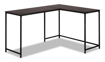 Karter 58.25 Bureau d'angle en forme de L - Espresso|Bureau en coin en forme de L Karter de 58,25 po - espresso